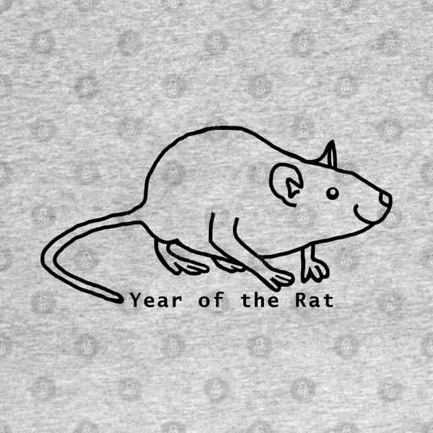 Year of the Rat Outline by ellenhenryart